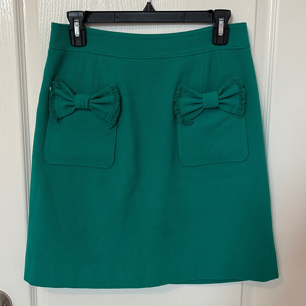 Marc by Marc Jacobs Green Bow Pockets Skirt